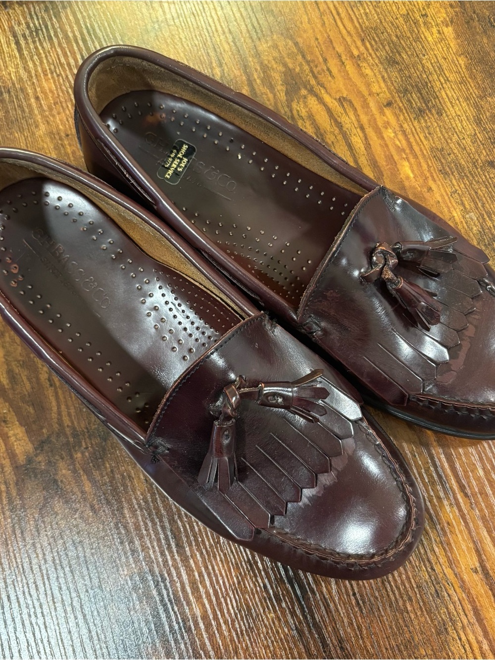 G.H. Bass Classic Men’s Tassel Kiltie Loafers Burgundy Sz 9